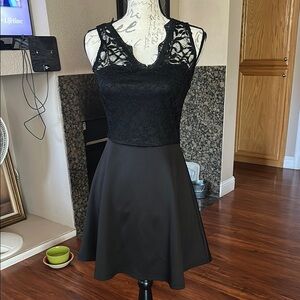 Wet Seal Black Lace Mini Dress